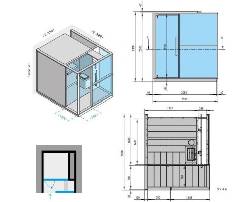 Effegibi Logica S Сауна с душем 214x250xh226см, в нишу, цвет: Soft Sand. LO 20 01 0009 Effegibi Logica S Сауна с душем 214x250xh226см, в нишу, цвет: Soft Sand. LO 20 01 0009