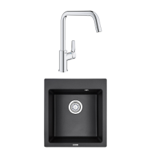 Комплект Мойка Granula 4651, черный + Смеситель Grohe Eurosmart