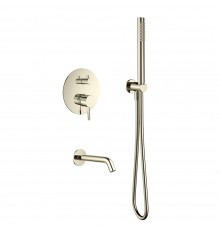 AQM8406BN Набор для комплектации ванны с изливом и смесителем, никель шлифованный AQM8406BN