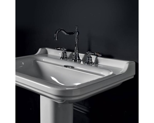 Kerasan Waldorf Раковина 80х55 см, 1 отв., керамическая, цвет: белый/хром. 4141K1bi/cr*1 Kerasan Waldorf Раковина 80х55 см, 1 отв., керамическая, цвет: белый/хром. 4141K1bi/cr*1