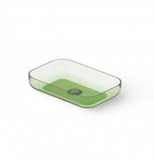 Dea Design Washbasins Раковина 58х38х12см., накладная, без отв., Glasstek, прозрачная смола, цвет: Emerald R3. DD9103 580 R3