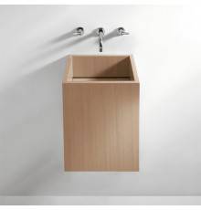 Agape Cube Раковина 40x40x50 см, без отв., подвесная, со сливом, квадратная, цвет: натуральный дуб. ACER0770MRTS *0