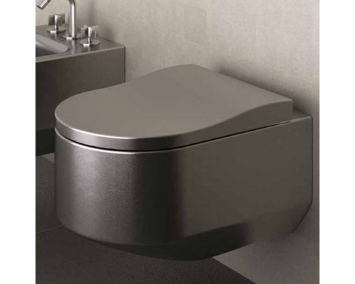Armani Roca Baia Унитаз подвесной 56x38x30см безободковый, цвет: dark metallic (уценен) Armani Roca Baia Унитаз подвесной 56x38x30см безободковый, цвет: dark metallic (уценен)