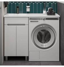 Тумба с раковиной SanStar Эллада 50 белая, раковина Эстет Даллас 1100 L