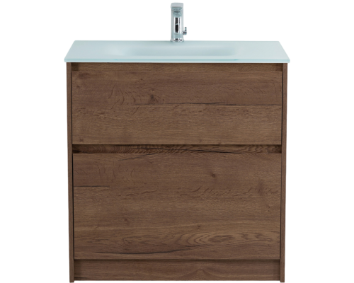 Тумба с раковиной BelBagno Kraft 80 напольная, rovere tabacco, раковина BB810/465-LV-VTR-BL
