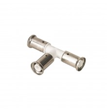 Тройник равнопроходный, ПВДФ пресс (белый), 20x20x20, HENCO 9PKW-202020