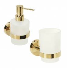 Набор Стакан Bemeta Brilo 161110012 gold polished + Дозатор 161109102 gold polished