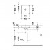 Duravit Happy D.2 Plus Раковина накладная, 40х40см, без перелива, с выпуском, с керамической крышкой, WonderGliss, цвет: белый. 23594000001