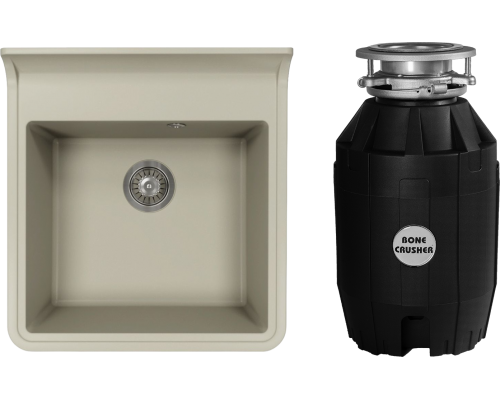 Комплект Мойка Florentina Сицилия грей + Измельчитель Bone Crusher BC 810-AS