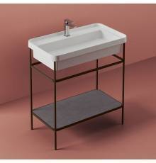 Artceram Fuori Scala Металлическая консоль 77х42.5х83см., напольная, с полочкой, цвет: moka/белый. TFC004 13 00,  TFL035 05 00 *1,  ACA057 56