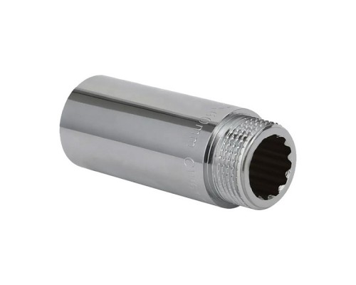Удлинитель резьбовой латунный Gappo ВР/НР 3/4 х25мм хромированный. G2221