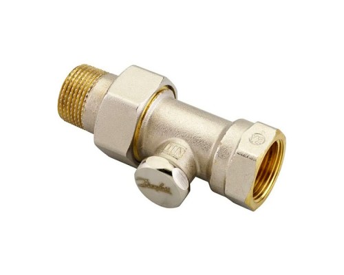 Клапан запорный радиаторный прямой Danfoss RLV-S-15 R1/2  PN10 бар Kvs 1,6 м³/ч. 003L0124