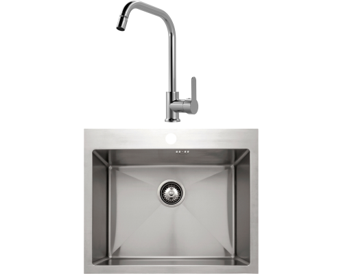 Комплект Мойка кухонная Seaman Eco Marino SMV-600 + Смеситель MEGA City MG- ZRV104 хром