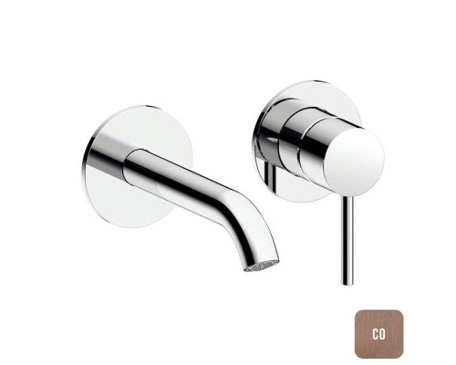 Almar Mixers Смеситель для раковины, настенный, цвет: медь брашированная PVD. E210054.CO