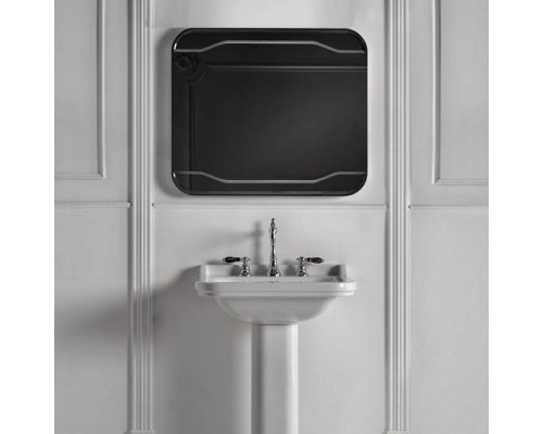 Kerasan Waldorf Раковина 60х55 см, 1 отв., с пьедесталом, керамическая, цвет: белый/хром. 4140K1bi/cr*1,  417001
