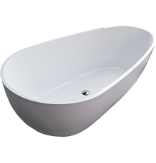 Ванна из искусственного камня Marmo Bagno Венеция 170x85 см, отдельностоящая, овальная, белый глянец