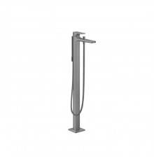 Hansgrohe Metropol Смеситель для ванны, на 1 отв, напольный, с ручным душем, излив 235мм, цвет: шлифованный черный хром. 32532340