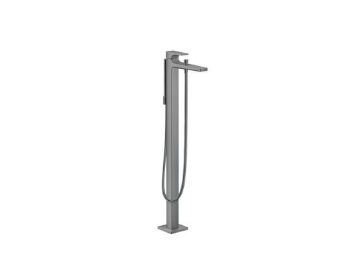 Hansgrohe Metropol Смеситель для ванны, на 1 отв, напольный, с ручным душем, излив 235мм, цвет: шлифованный черный хром. 32532340 Hansgrohe Metropol Смеситель для ванны, на 1 отв, напольный, с ручным душем, излив 235мм, цвет: шлифованный черный хром. 32532340