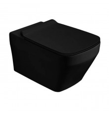 Simas Baden Baden Унитаз подвесной 56х36см., безободковый, цвет: черный матовый. F85,  BB18nero matt