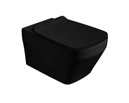 Simas Baden Baden Унитаз подвесной 56х36см., безободковый, цвет: черный матовый. F85,  BB18nero matt