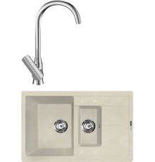 Комплект Мойка кухонная Lava D4.CRE crema + Смеситель SG07 CR chrome