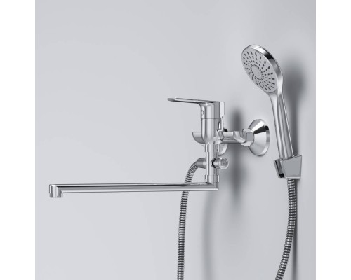F90A90100 Смеситель для ванны и душа с длинным изливом и душевым набором