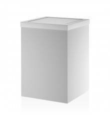 Decor Walther DW 113 Корзина для бумаги 20x20x30см, с крышкой, напольное, цвет: белый матовый. 0610150
