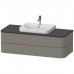 Duravit Happy D.2 Plus Тумба подвесная 130x55х40.8см, с раковиной и 2 ящиками, цвет: stone grey satin matt. 2318600000, HP496209292, HP031KM8080