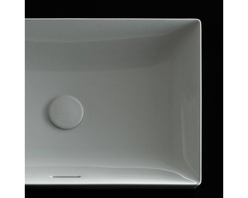 TOTO TR Lavatory Раковина 60x38x13.7 см, без отв., полувстраиваемая, с переливом, CeFiONtect, LinearCeram, цвет: белый . L4716RE#XW