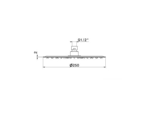 Kerama Marazzi Eterna Верхний душ 25см., настенный/потолочный, тропический душ, цвет: брашированная медь pvd. 29392XKM.59.067