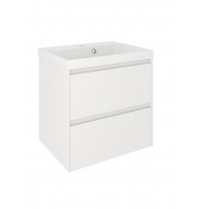 Тумба под раковину без столешницы Aqua de Marco Astra 60 подвесная, глянцевая белая, с органайзером