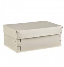 Colombo Adj Коробка Snob 32x20хH13.5см., настольная, цвет: панна котта/белый. BADJ3220-1610