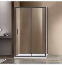Душевой уголок Vincea Garda VSR-1G8015CLGM 150х80, профиль вороненая сталь, стекло прозрачное