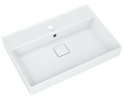 AQ 4610119204013 Киров Вилис 650 Раковина 655х470х165 мм, с отв. под смес, с отв. перел, кер. накл. 4610119204013