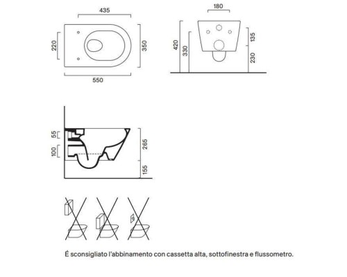 Catalano Zero Унитаз подвесной 55x35см, безободковый, цвет: Cemento Satinato. 0111550023