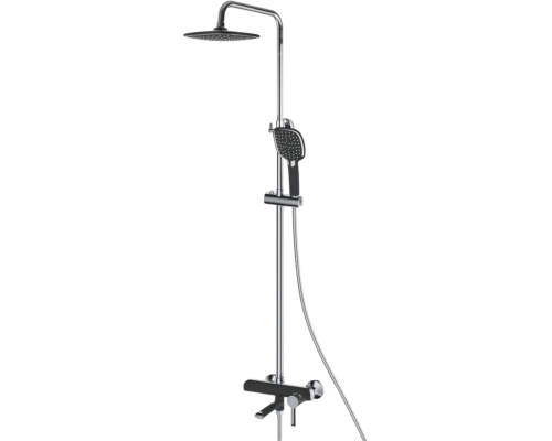 Душевая стойка Shevanik S6036H черный, хром
