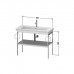 Duravit White Tulip Металлическая консоль 98.4x45х76см., напольная, 1 дерев. полка, 2 п/держ., цвет: Nordic White HighGloss. 2363100000,  WT4547BH4H4