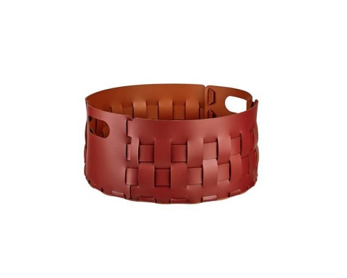 ADJ Bottega Круглая корзина для белья, D40xH20 см., цвет: бордо/коньяк. 1020.30/09