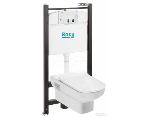 Roca 7.8931.0.468.0 Dama Senso Комплект !БЕЗ КНОПКИ! Подвесн унитаз+инстал+сиденье 893104680