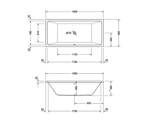 Duravit Vero Air Ванна 190x90см, встраиваемая, Air-System, цвет: белый. 760414000AS0000 Duravit Vero Air Ванна 190x90см, встраиваемая, Air-System, цвет: белый. 760414000AS0000