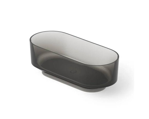 Dea Design Shadow Ванна 170х72х56см., отдельностоящая, Glasstek, прозрачная смола, цвет: Smoky Black R4. DD8675 1700 R4 Dea Design Shadow Ванна 170х72х56см., отдельностоящая, Glasstek, прозрачная смола, цвет: Smoky Black R4. DD8675 1700 R4