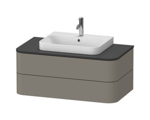 Duravit Happy D.2 Plus Тумба подвесная 100x55х40.8см, с раковиной и 2 ящиками, цвет: stone grey satin matt. 2360600000,  HP497109292,  HP031E08080