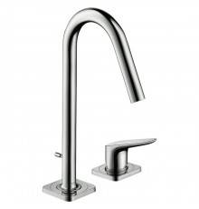 Axor Citterio M Смеситель для раковины, 2 отв., с донным клапаном, цвет: сталь. 34132800