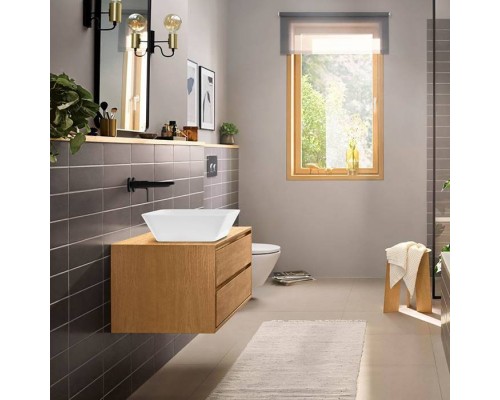 Hansgrohe Rebris E Смеситель для раковины, настенный, цвет: черный матовый. 72568670 Hansgrohe Rebris E Смеситель для раковины, настенный, цвет: черный матовый. 72568670