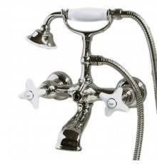 DevonDevon White Rose Смеситель для ванны с душевым комплектом, цвет: никель. UTWR733NK