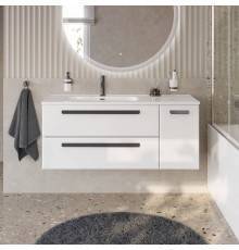 Тумба под раковину Cezares Eco Cer-N 120 L 2 ящика, 1 дверца, bianco lucido, без ручек