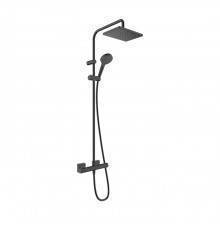Hansgrohe Vernis Shape Душевая стойка с верхним душем 230 1jet с термостатом, EcoSmart, цвет: матовый черный . 26097670