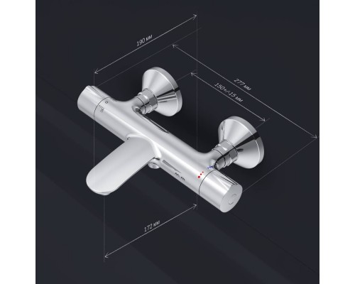 F8050000 Смеситель для ванны и душа с термостатом F8050000 Смеситель для ванны и душа с термостатом