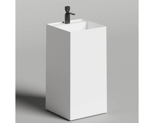 Salini Armonia Square TOP 01 Раковина напольная 45х45х90м., с 1 отв., мат-л: S-Stone, цвет: белый матовый. 130521TM