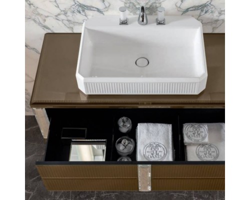 Oasis Rialto Комплект мебели напольный, №4, L116xP51x H:200см, цвет: metallic Gianduia/хром. Oasis Rialto Комплект мебели напольный, №4, L116xP51x H:200см, цвет: metallic Gianduia/хром.
